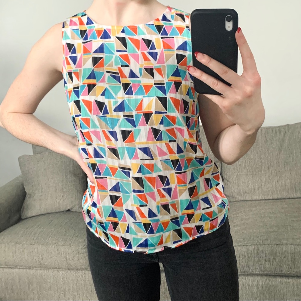 Rafaell colorful sleeveless blouse
